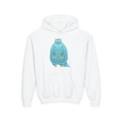 Youth Heavy Blend Hooded Sweatshirt - Blue monster Printify