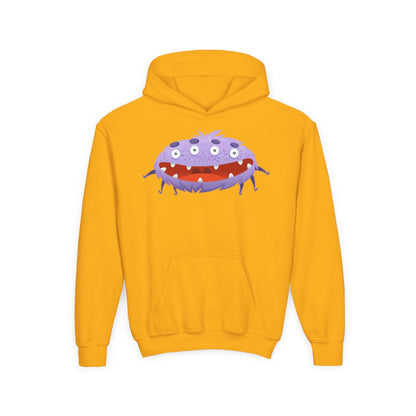 Youth Heavy Blend Hooded Sweatshirt - Purple monster Printify