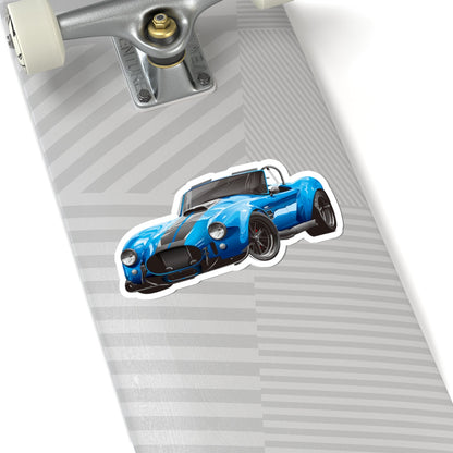 Kiss-Cut Stickers - Classic Blue Muscle Car Printify