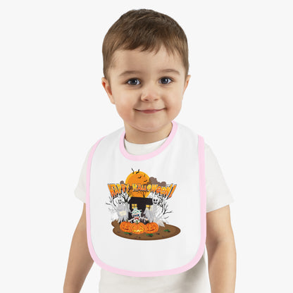 Baby Bib - Super kiddo with ghost - [[{"value":"Wonderwear Kid"}]]