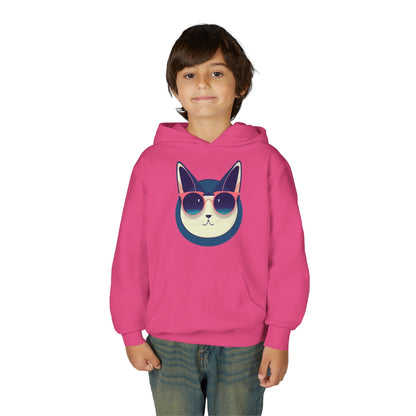 Kids Cool Cat Hoodie Printify