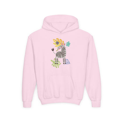Youth Heavy Blend Hooded Sweatshirt -Zebra Printify