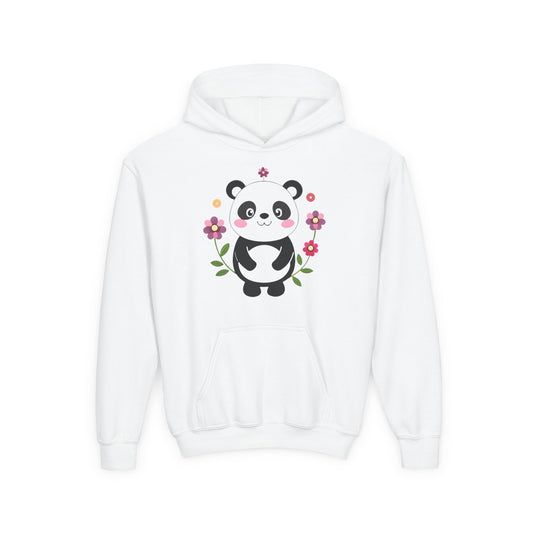 Youth Heavy Blend Hooded Sweatshirt - Charming panda