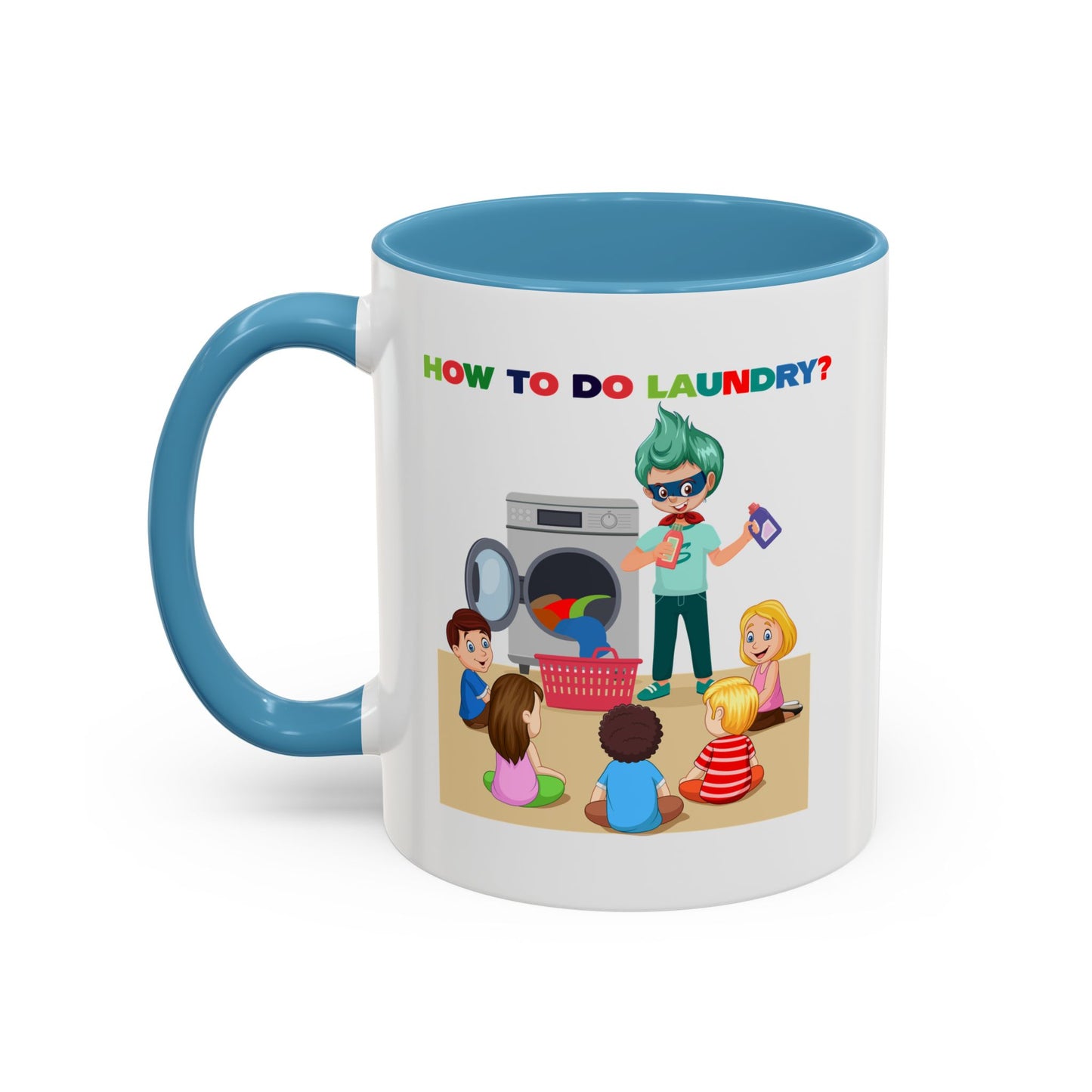Accent Coffee Mug - super kiddo teaching laundry