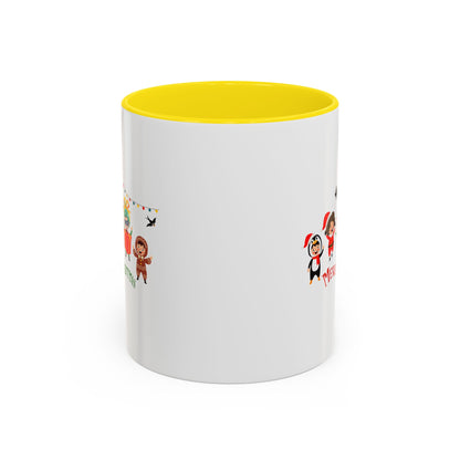 Accent Coffee Mug - Merry christmas by super kiddo and friends - [[{"value":"Wonderwear Kid"}]]