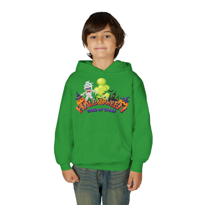Youth Heavy Blend Hooded Sweatshirt - Trick or Treat - [[{"value":"Wonderwear Kid"}]]