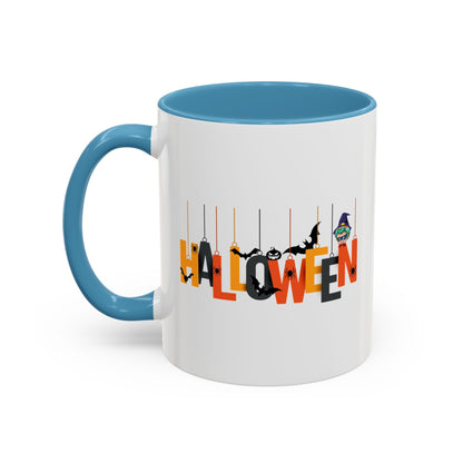 Accent Coffee Mug - Holloween hanging letters Printify