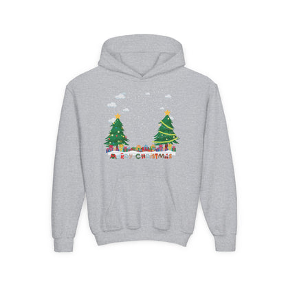 Youth Heavy Blend Hooded Sweatshirt - Christmas and snowing - [[{"value":"Wonderwear Kid"}]]