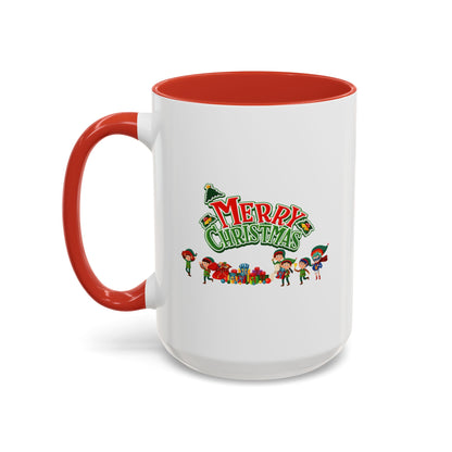Accent Coffee Mug - Merry christmas from super friends - [[{"value":"Wonderwear Kid"}]]