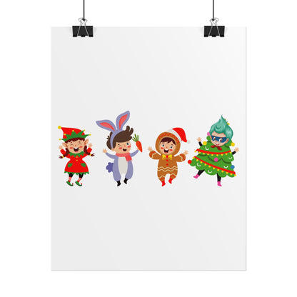 Rolled Posters - Super kiddo in christmas tree attire - [[{"value":"Wonderwear Kid"}]]