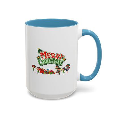 Accent Coffee Mug - Merry christmas from super friends - [[{"value":"Wonderwear Kid"}]]