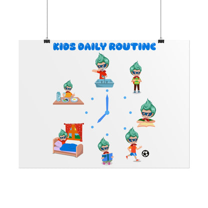 Rolled Posters - Super kiddo daily routine - [[{"value":"Wonderwear Kid"}]]