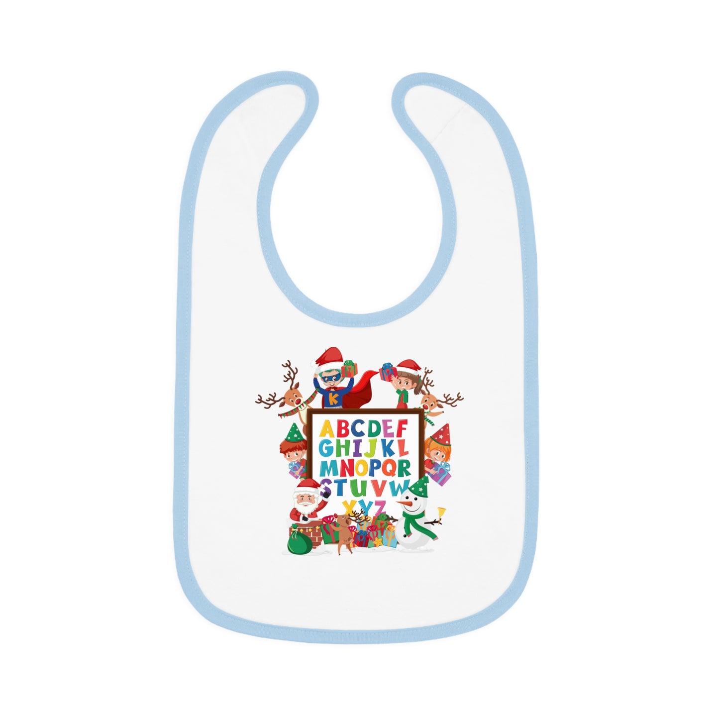 Baby Bib - Christmas alphabet with super kiddo