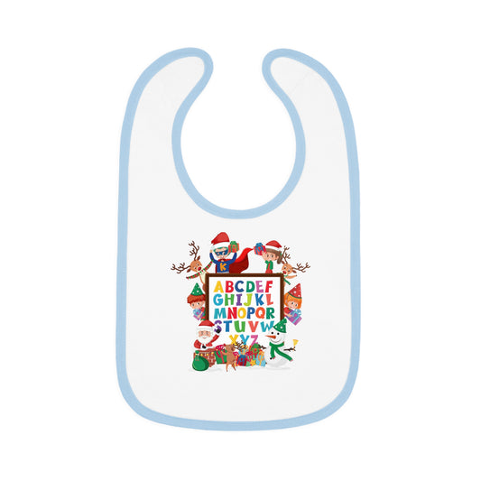 Baby Bib - Christmas alphabet with super kiddo - [[{"value":"Wonderwear Kid"}]]
