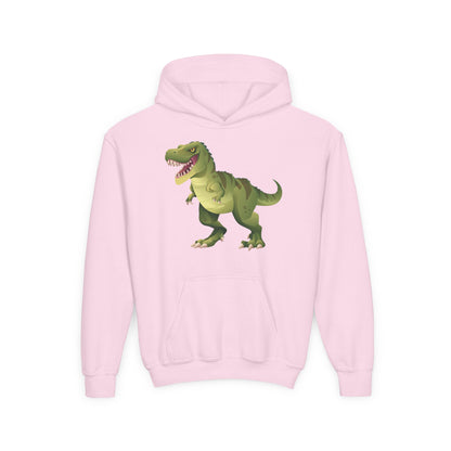Youth Heavy Blend Hooded Sweatshirt - Tyrannosaurus Printify