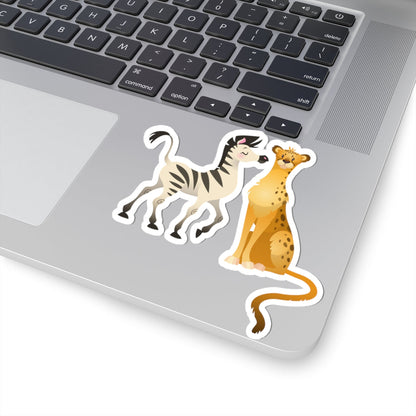 Kiss-Cut Stickers - The Zebra and Tiger Printify