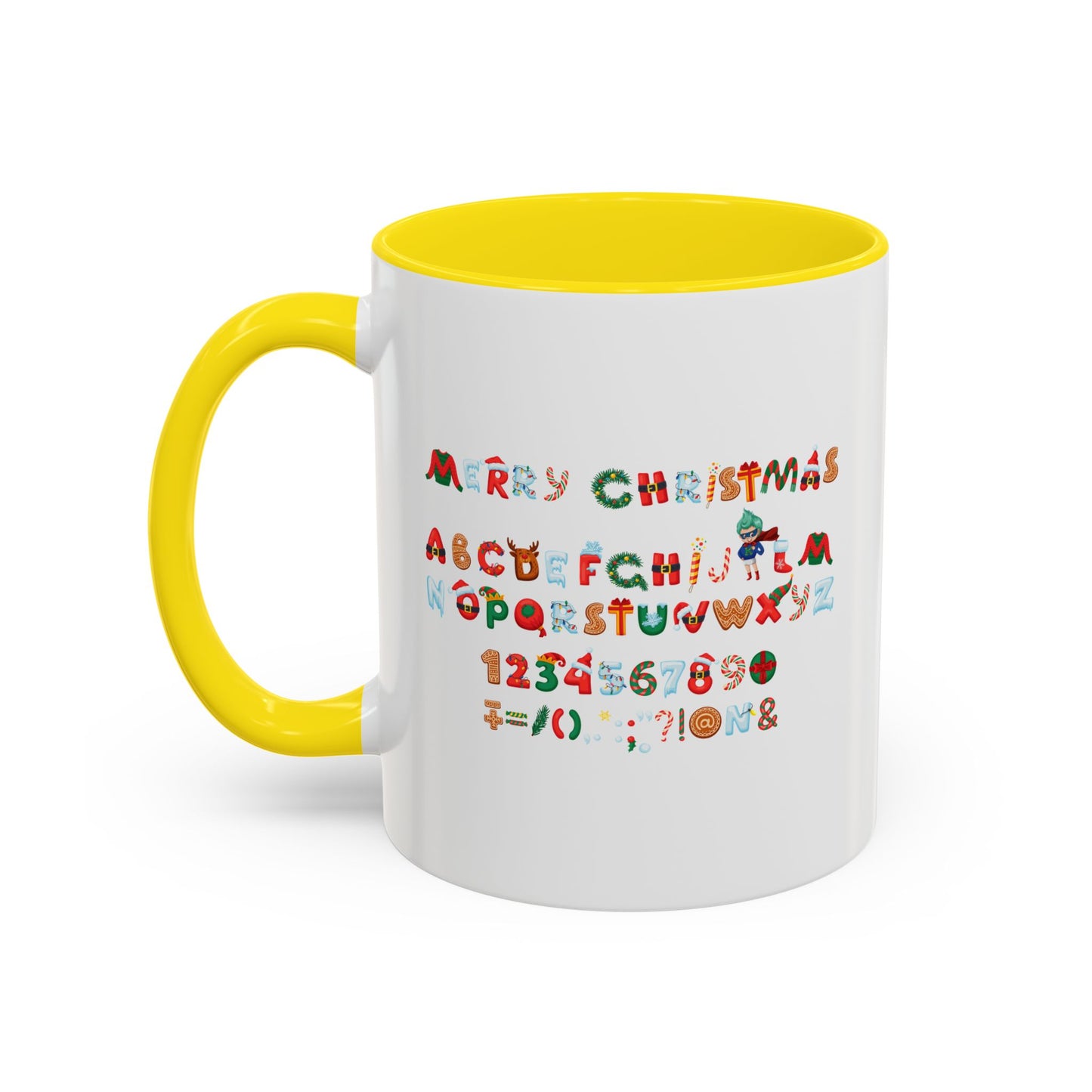 Accent Coffee Mug - Christmas alphabet