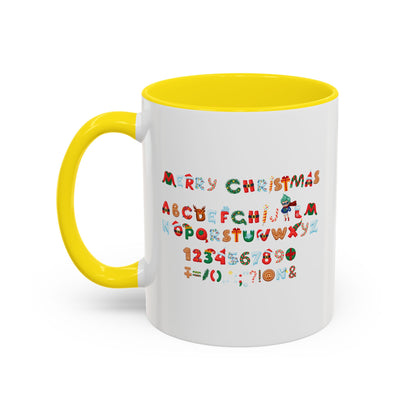 Accent Coffee Mug - Christmas alphabet - [[{"value":"Wonderwear Kid"}]]