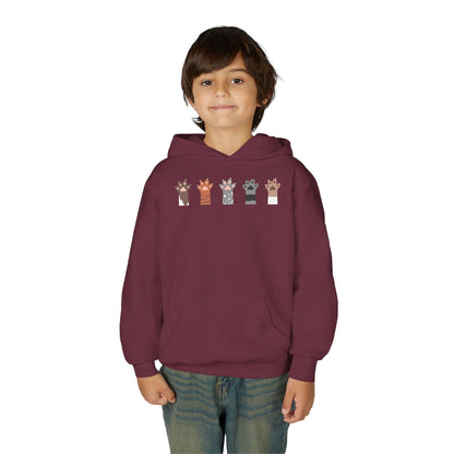 Youth Heavy Blend Hooded Sweatshirt - Group of paw Printify
