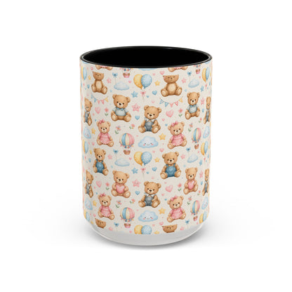 Accent Coffee Mug  (11/15 oz) - Pastel Teddy Bear Nursery