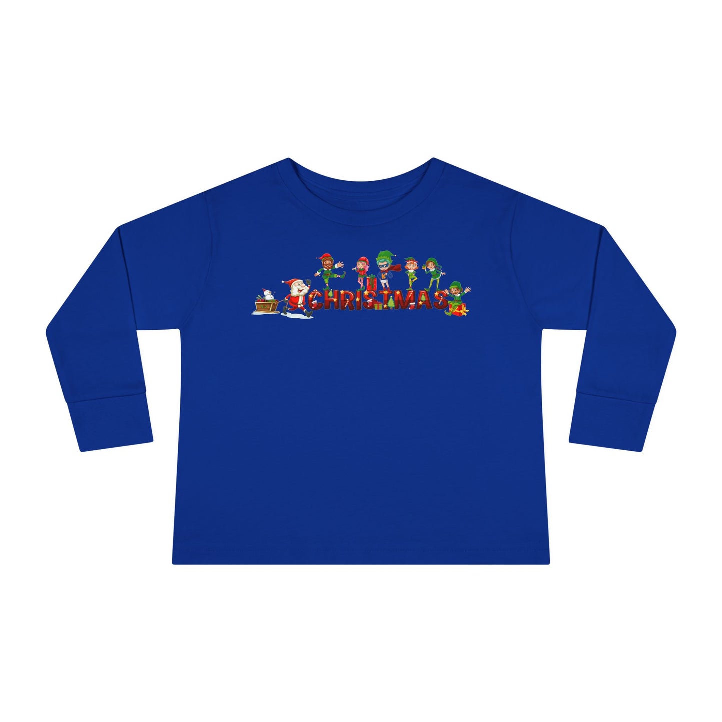 Toddler Long Sleeve Tee - Christmas with santa claus and friends - [[{"value":"Wonderwear Kid"}]]
