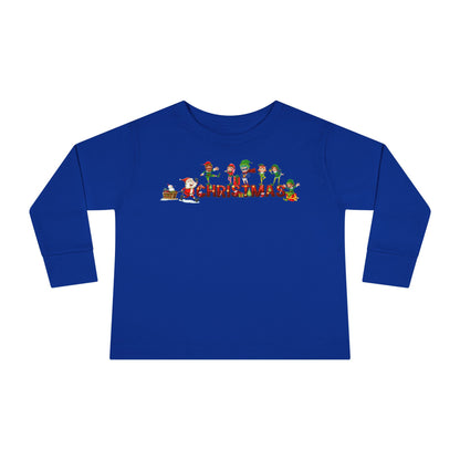 Toddler Long Sleeve Tee - Christmas with santa claus and friends - [[{"value":"Wonderwear Kid"}]]