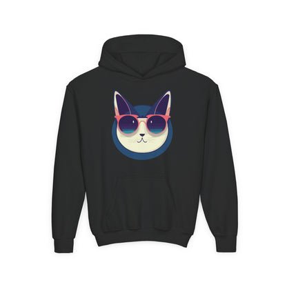 Kids Cool Cat Hoodie Printify