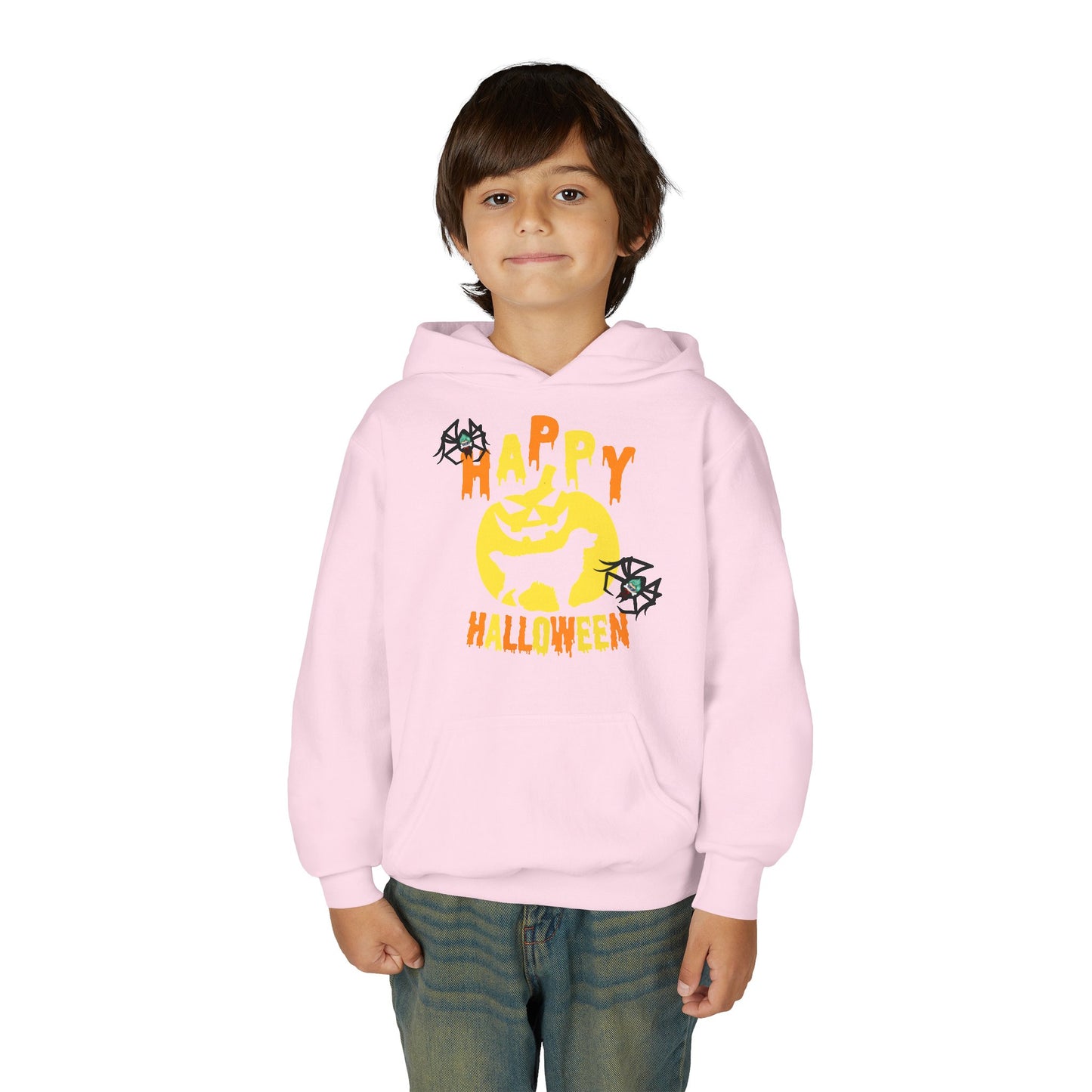 Youth Heavy Blend Hooded Sweatshirt - Happy holloween