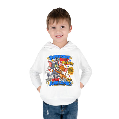 Toddler Hoodie — Tom and Jerry - Different, Best Friends