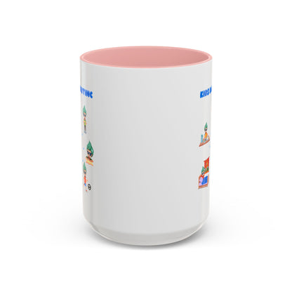 Accent Coffee Mug - Super kiddo daily routine - [[{"value":"Wonderwear Kid"}]]