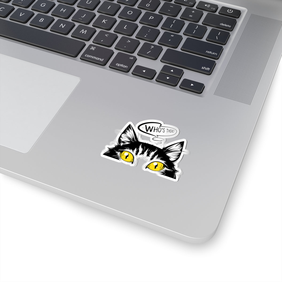 Kiss-Cut Vinyl Decals - Whos there cat