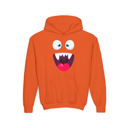 Youth Heavy Blend Hooded Sweatshirt -  Cute monsters face Printify