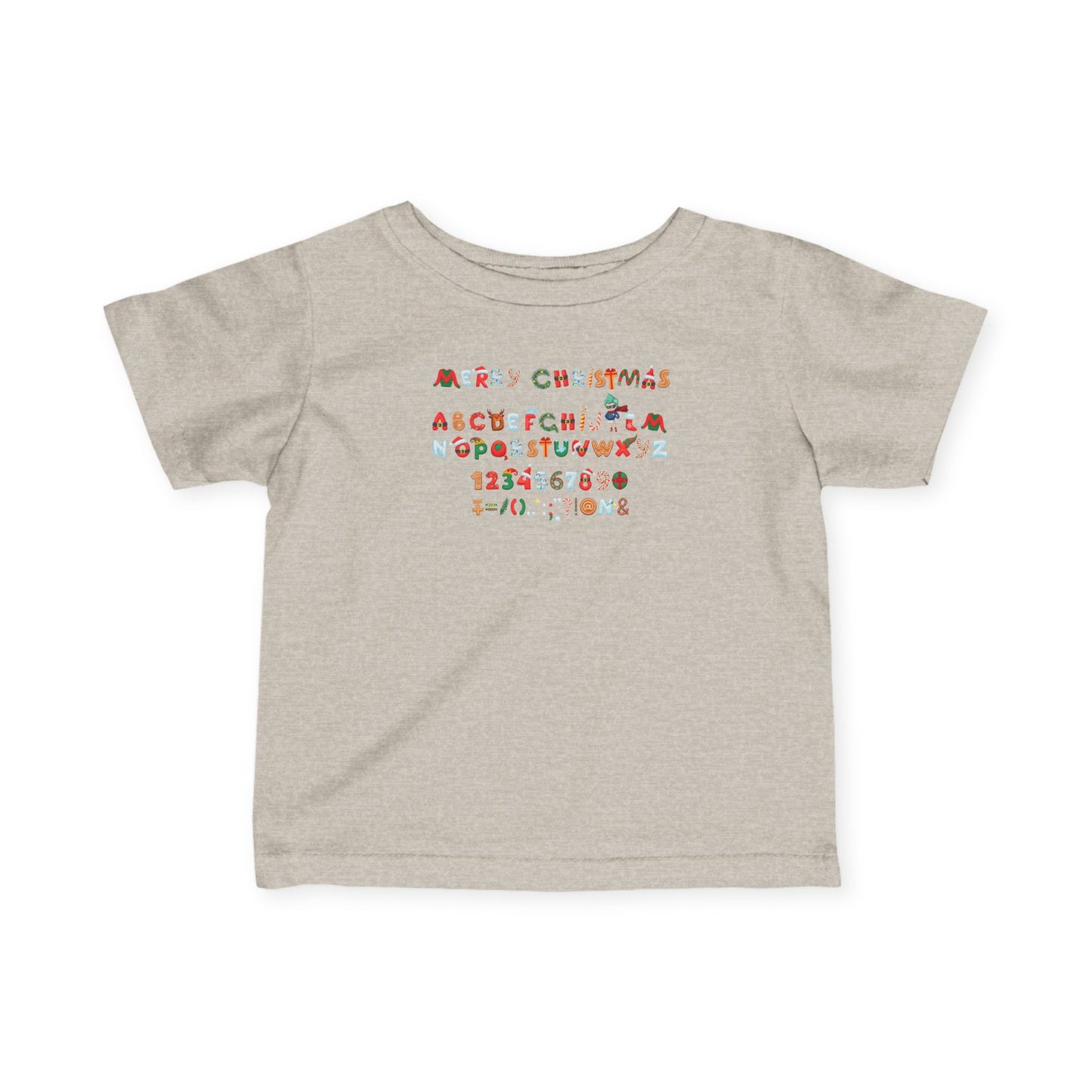 Infant Fine Jersey Tee - Christmas alphabet - [[{"value":"Wonderwear Kid"}]]