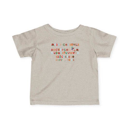 Infant Fine Jersey Tee - Christmas alphabet - [[{"value":"Wonderwear Kid"}]]