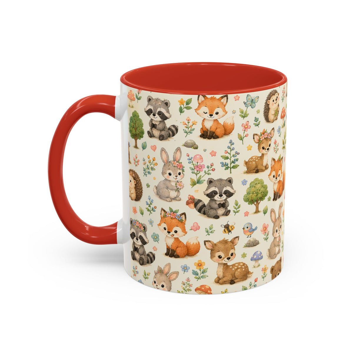 Accent Coffee Mug  (11/15 oz) - Whimsical Woodland Friends