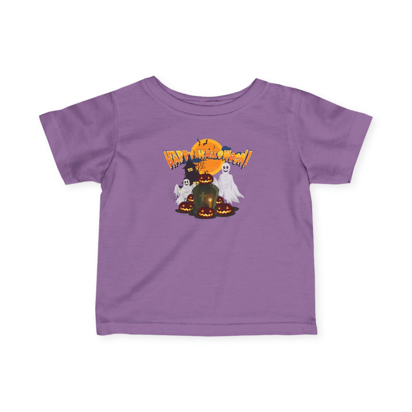Infant Fine Jersey Tee - Happy holloween - cemetery