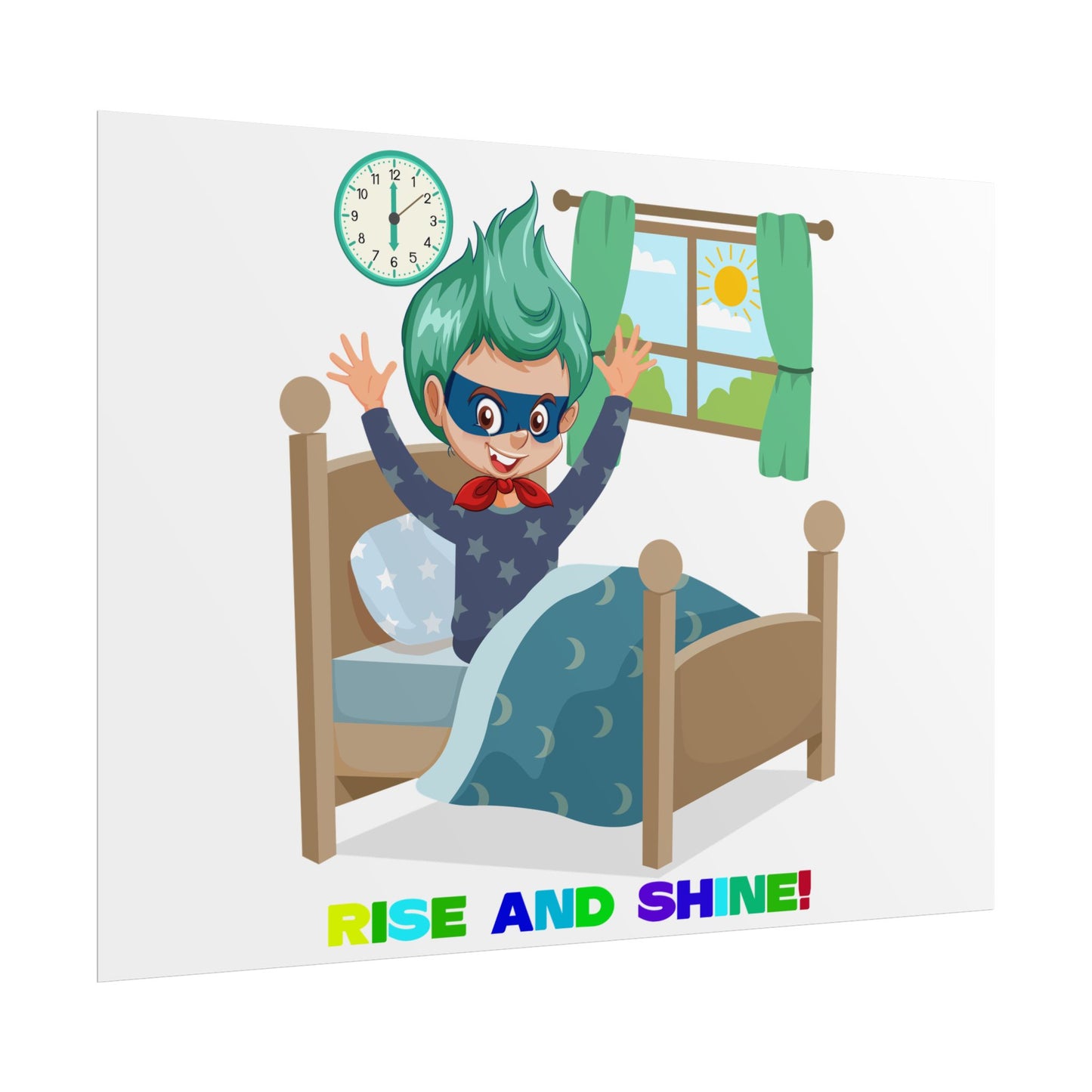 Rolled Posters - Super kiddo teaches us to wake up early - [[{"value":"Wonderwear Kid"}]]