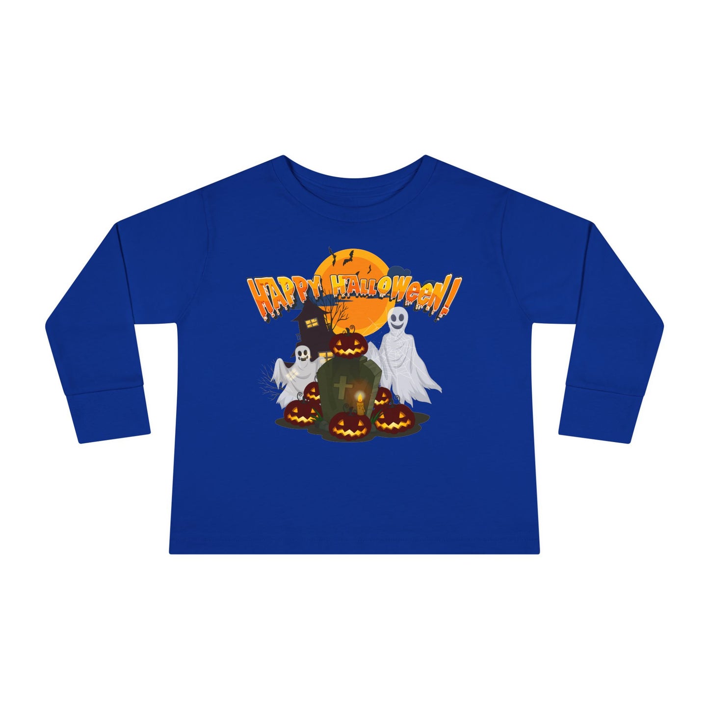 Toddler Long Sleeve Tee - Happy holloween - cemetery - [[{"value":"Wonderwear Kid"}]]
