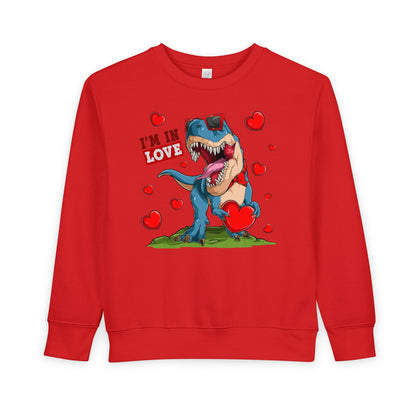Toddler Sweatshirt -Dinosaur and heart design for valentines - [[{"value":"Wonderwear Kid"}]]
