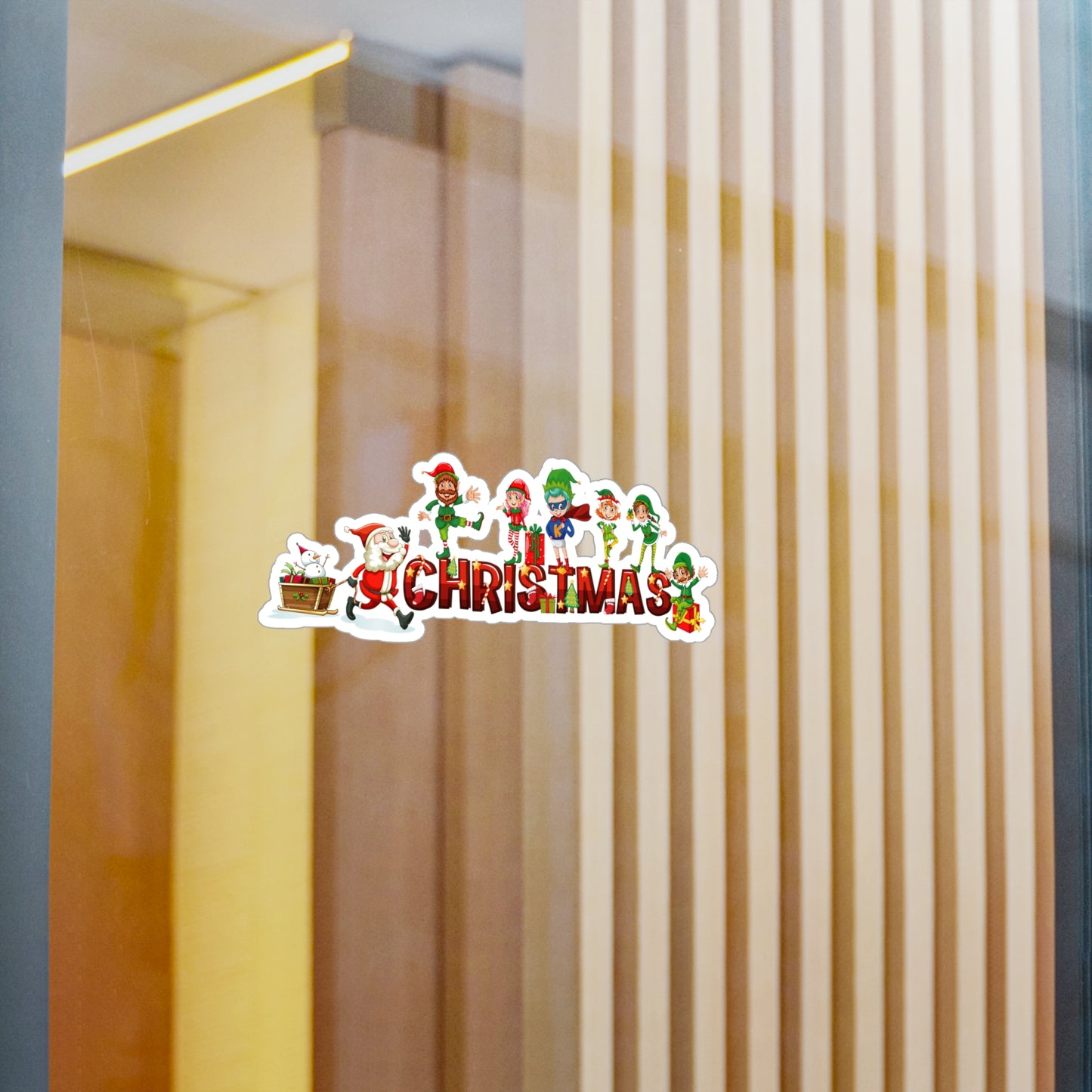 Christmas Kiss-Cut Vinyl Decals – Christmas with santa claus and friends - [[{"value":"Wonderwear Kid"}]]