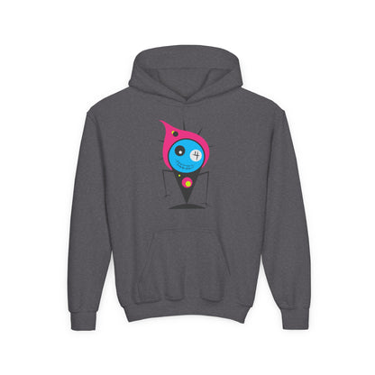 Youth Heavy Blend Hooded Sweatshirt -  Fire monster Printify
