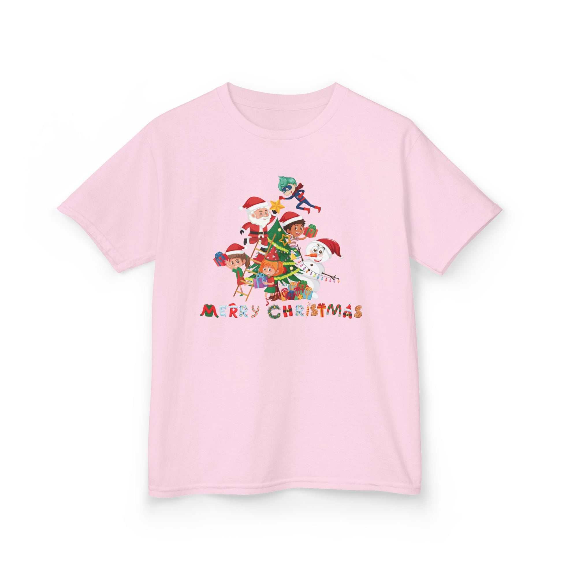 Kids Heavy Cotton™ Tee - Super kiddo making christmas tree with text - [[{"value":"Wonderwear Kid"}]]