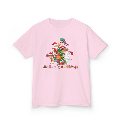 Kids Heavy Cotton™ Tee - Super kiddo making christmas tree with text - [[{"value":"Wonderwear Kid"}]]