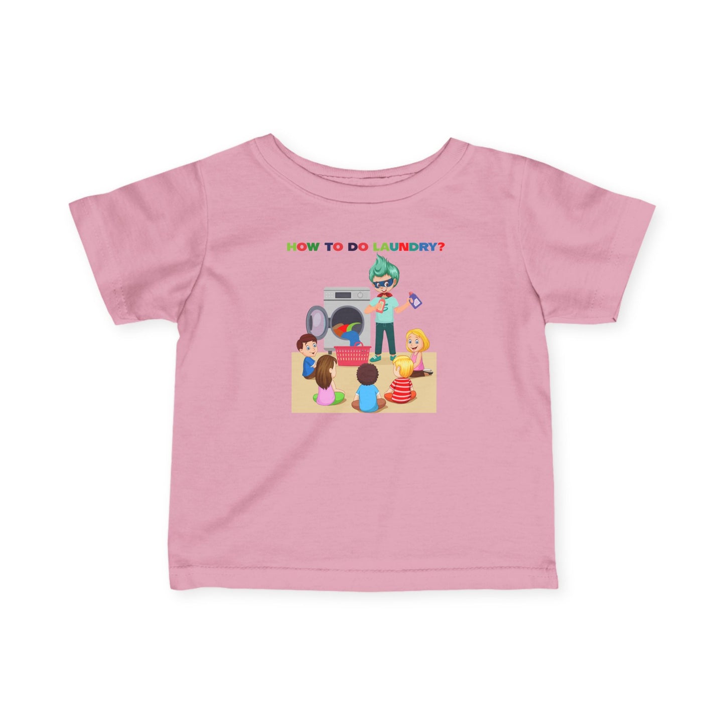 Infant Fine Jersey Tee - super kiddo teaching laundry - [[{"value":"Wonderwear Kid"}]]