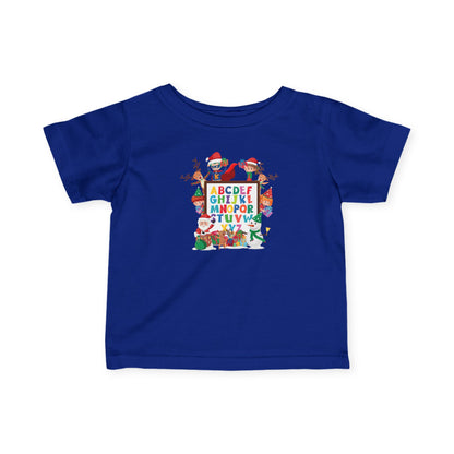 Infant Fine Jersey Tee - Christmas alphabet with super kiddo - [[{"value":"Wonderwear Kid"}]]