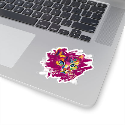 Kiss-Cut Stickers - Colorful Cat Printify