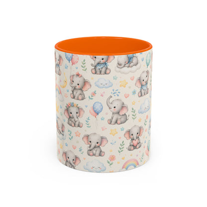 Accent Coffee Mug  (11/15 oz) - Baby Elephant Nursery