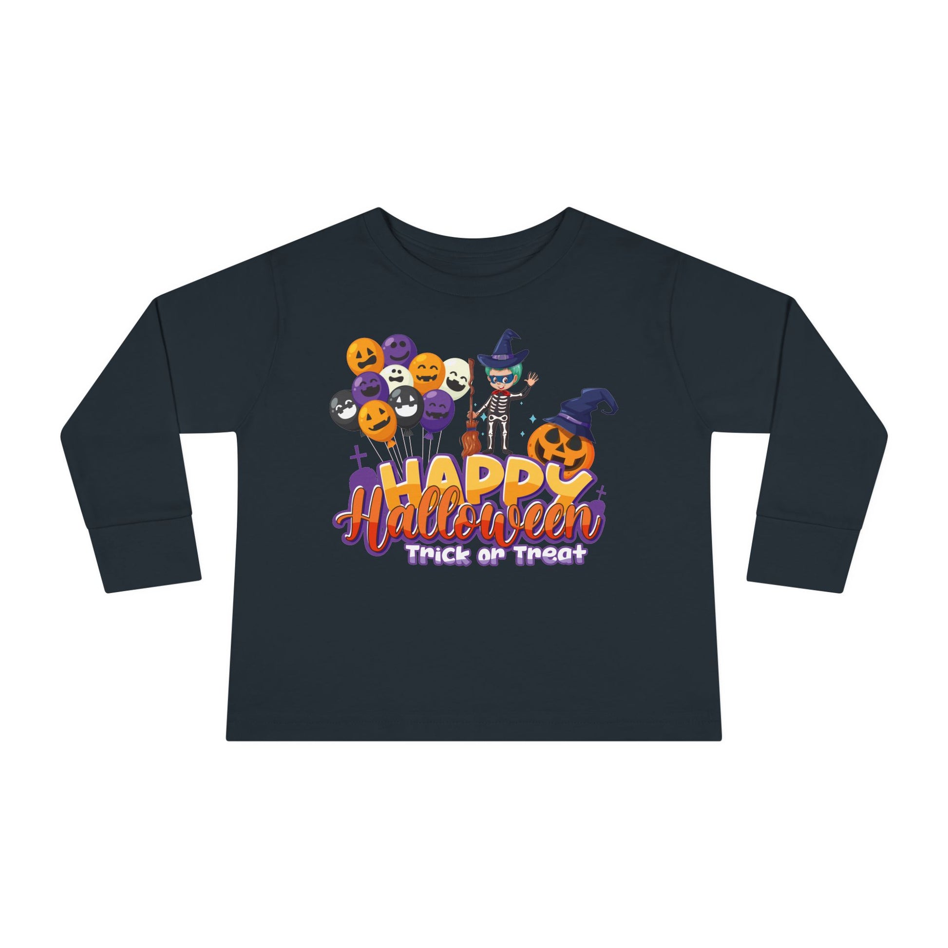 Toddler Long Sleeve Tee - Happy halloween trick or treat - [[{"value":"Wonderwear Kid"}]]