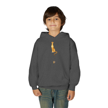 Youth hoodie with bold tiger design Printify