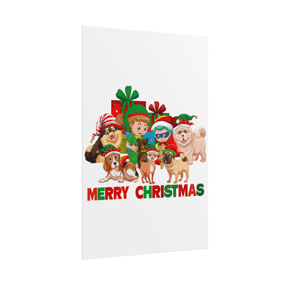 Rolled Posters - Christmas with super kiddo pet friends with text - [[{"value":"Wonderwear Kid"}]]